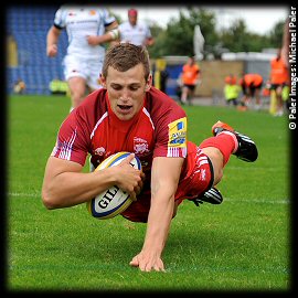 London Welsh Exeter Chiefs Nick Scott try